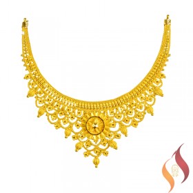 Gold Kolkata Necklace 1250042
